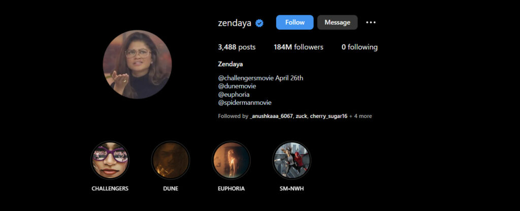 Zendaya Instagram
